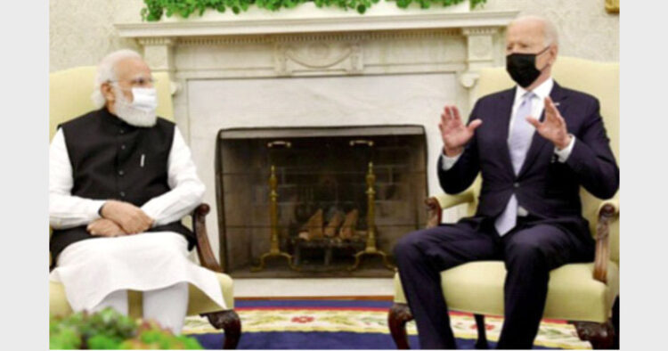 व्हाइट हाउस में प्रधानमंत्री नरेंद्र मोदी और राष्ट्रपति जो बाइडेन