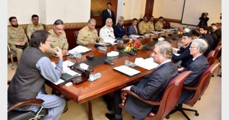 प्रधानमंत्री इमरान खान की अध्यक्षता में राष्ट्रीय सुरक्षा समिति की बैठक