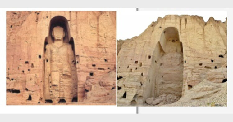 बामियान में बुद्ध की प्रतिमा को तालिबानियों ने पूरी तरह नष्ट कर दिया