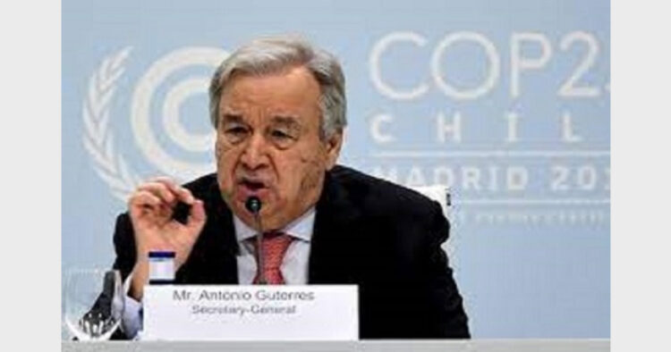 संयुक्त राष्ट्र संघ के महासचिव एंटोनियो गुटेरेस