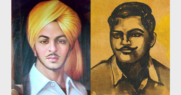 महान स्वतंत्रता सेनानी भगत सिंह और चंद्रशेखर आजाद