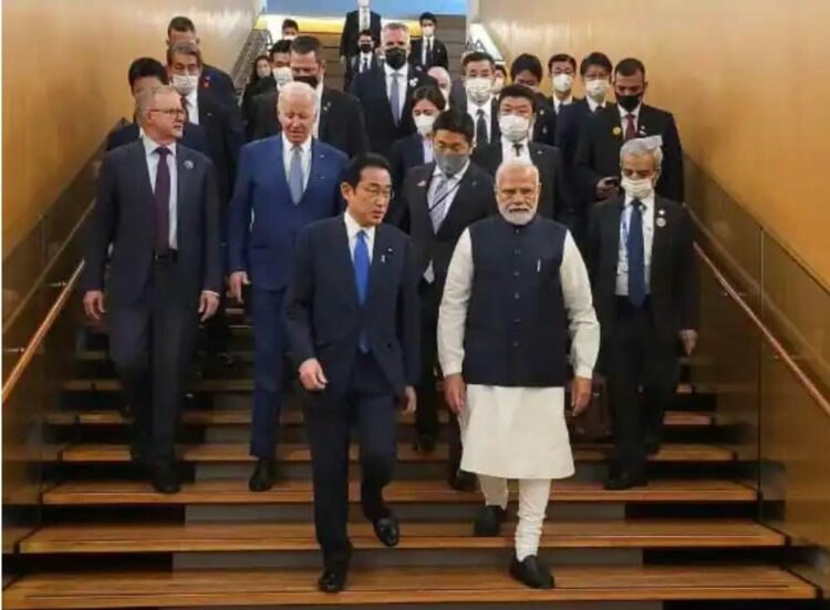 क्वाड शिखर सम्मेलन में प्रधानमंत्री नरेंद्र मोदी। यह चित्र बता रहा है कि आज दुनिया में भारत का कितना मान—सम्मान है।