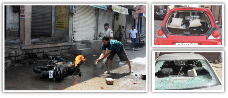 राजस्थान के जोधपुर में ईद के मौके पर  पत्थरबाजी और आगजनी की घटनाएं