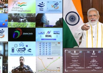 New Delhi, May 17 (ANI): Prime Minister Narendra Modi dedicating 5G Test Bed to the Nation at the silver jubilee celebrations of the Telecom Regulatory Authority of India (TRAI), via video conferencing, in New Delhi on Tuesday. (ANI Photo/ PIB)