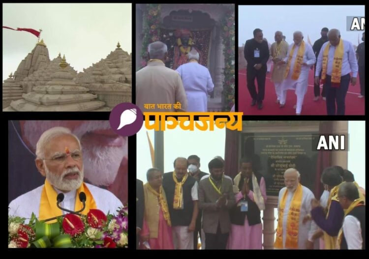 पावागढ़ मंदिर में विभिन्न कार्यक्रमों को संपादित करते हुए प्रधानमंत्री नरेंद्र मोदी