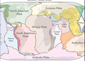 टेक्टॉनिक प्लेटों में बदलाव दर्शाने वाला नया नक्शा  