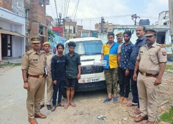 पुलिस की गिरफ्त में बकरा चोर