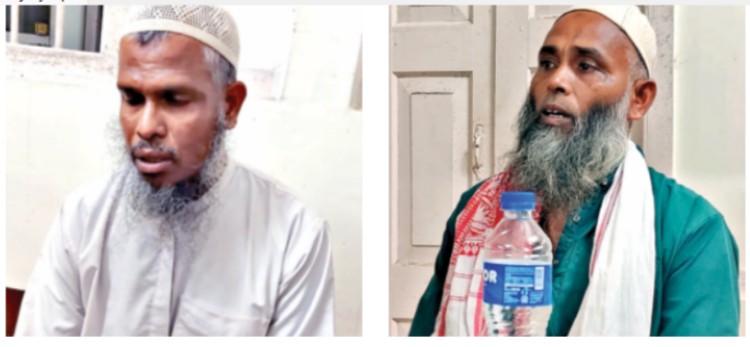 21 अगस्त को गोलपारा में गिरफ्तार आतंकी इमाम अब्दुस सुभान (बाएं) और जलालुद्दीन शेख