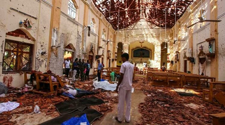 बम धमाके के बाद एक चर्च के अंदर का नजारा   (फाइल चित्र)