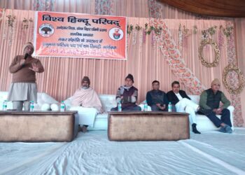 कार्यक्रम को संबोधित करते विनायक राव देशपांडे