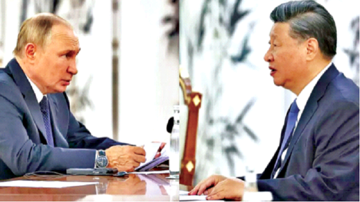 राष्ट्रपति व्लादिमीर पुतिन से मास्को में मिले चीनी राष्ट्रपति शी जिनपिंग