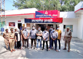 नोएडा पुलिस द्वारा गिरफ्तार गिरोह के सदस्य