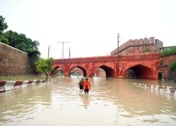 दिल्ली के यमुना बाजार इलाके तक पहुंची बाढ़