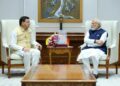 प्रधानमंत्री नरेंद्र मोदी और मुख्यमंत्री पुष्कर सिंह धामी