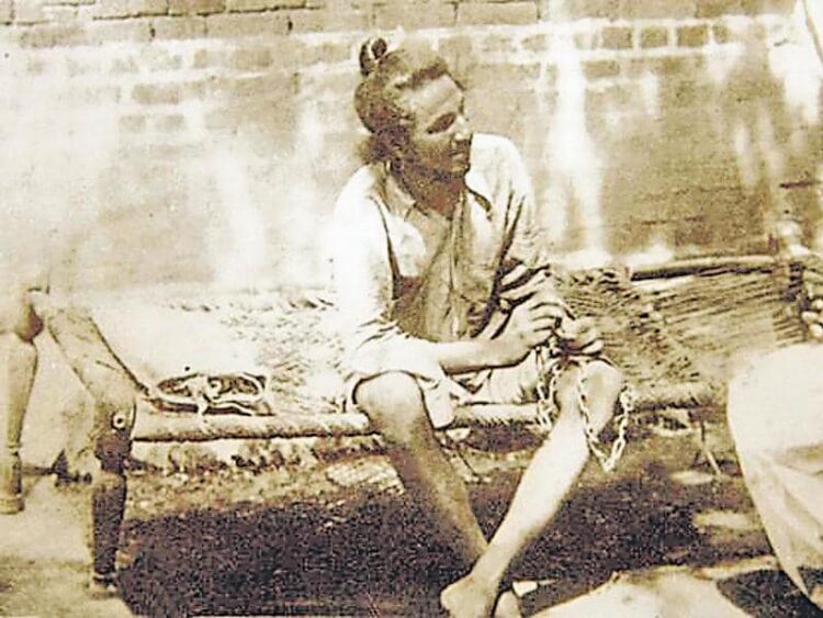 लाहौर केन्द्रीय कारागार में भगत सिंह की एक दुर्लभ तस्वीर