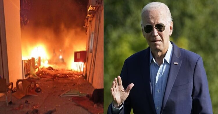 US president Joe biden, Israel hamas war attack on gaza hospital