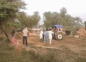 crushed to death, tractor, Bharatpur