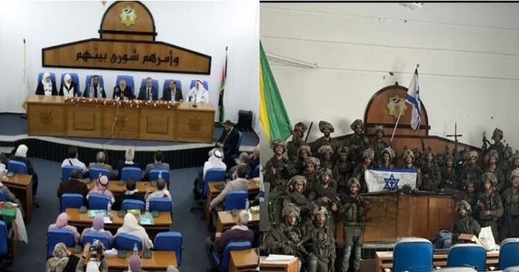 Israel hamas war IDF captured Gaza parliament