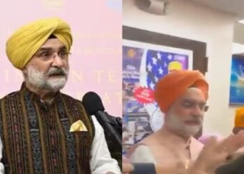 Khalistan supporter hecled with Indian Ambassador Taranjeet Singh Sandhu america