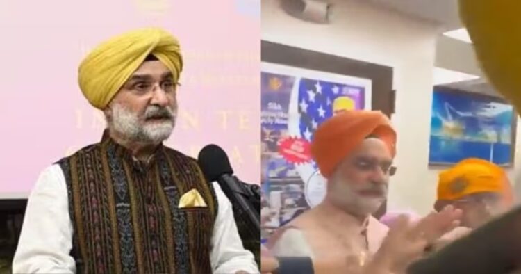 Khalistan supporter hecled with Indian Ambassador Taranjeet Singh Sandhu america