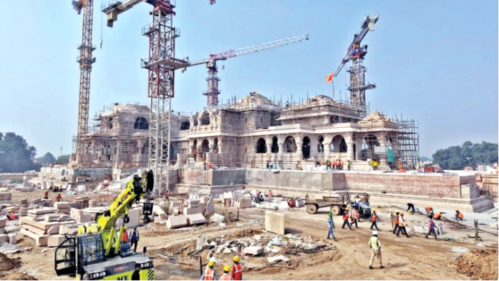अयोध्या में निर्माणाधीन भव्य एवं विशाल श्रीराम मंदिर