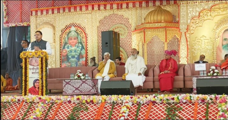 Uttarakhand CM Pushkar Singh Dhami Mathura Visit Sadhvi Ritambhara