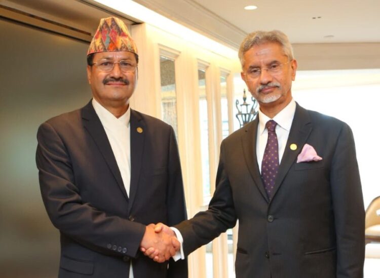 भारत के विदेश मंत्री जयशंकर (दाएं) के साथ द्विपक्षीय आयोग की बैठक में नेपाल के विदेश मंत्री एन.पी. सऊद होंगे   (File Photo)