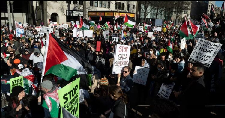 Muslims Protest in America and london Against Israel Hamas war