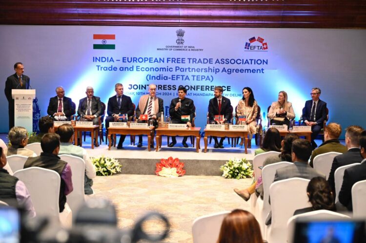 भारत की यूरोप के चार देशों के साथ कारोबारी संधि एक बड़ा कदम मानी जा रही है