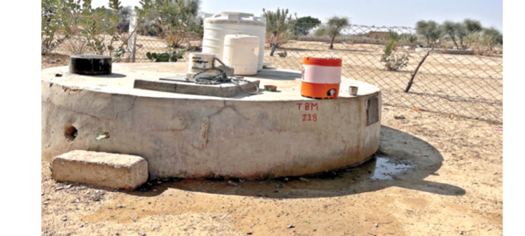 बाड़मेर जिले के गांव गड़स में बना एक टांका (जल भंडारण), इसमें बाहर से लाकर पानी भरा जाता है