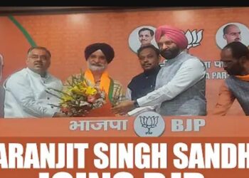 भाजपा में शामिल होते पूर्व राजदूत तरणजीत सिंह संधू