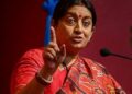 smriti Irani Attack on DMK congress in tamilnadu over Sanatan Dharma Remark