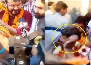 congress candidate kanhaiya kumar attacked in Delhi