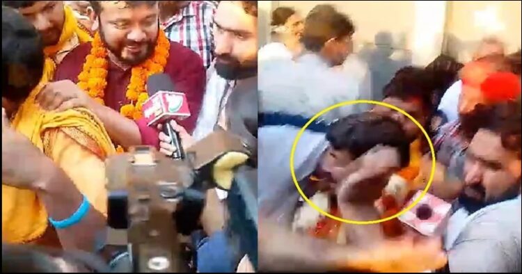 congress candidate kanhaiya kumar attacked in Delhi