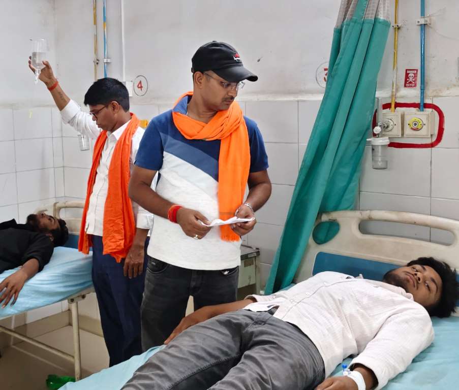अस्पताल में भर्ती भाजपा कार्यकर्ता