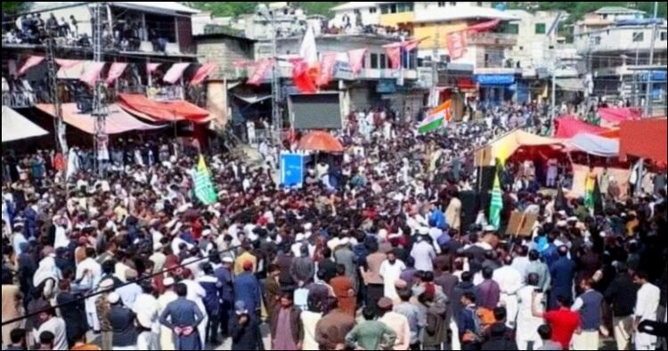 people protest in POK pakistan