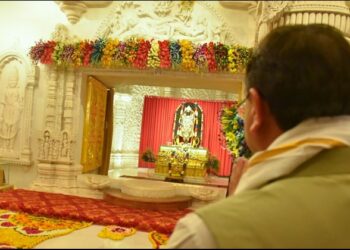 Uttarakhand CM pushkar Singh Dhami in Ayodhya