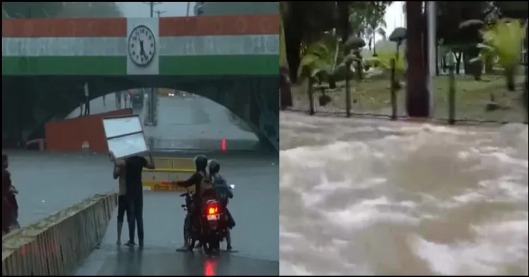 Delhi waterlodging due to heavy rainfall