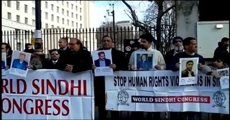 Sindhi community protest in london for abducted pakistani hindu minor