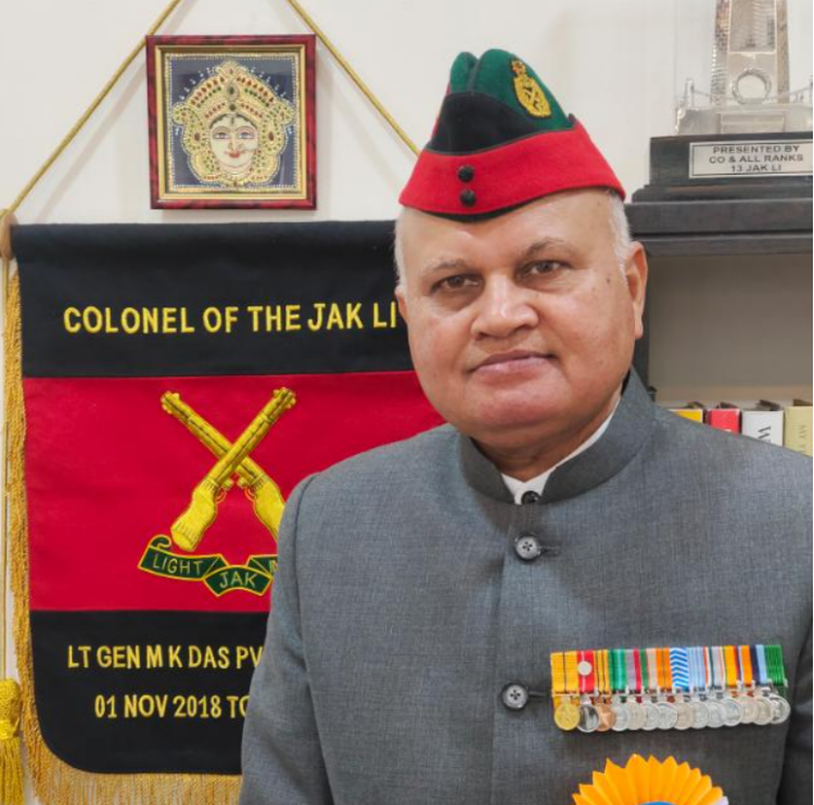 लेफ्टिनेंट जनरल एमके दास, पीवीएसएम, एसएम
**, वीएसएम (सेवानिवृत्त)