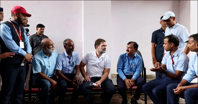 With 8 cameramen Rahul Gandhi met 50 loco pilots Railway said All were outsiders