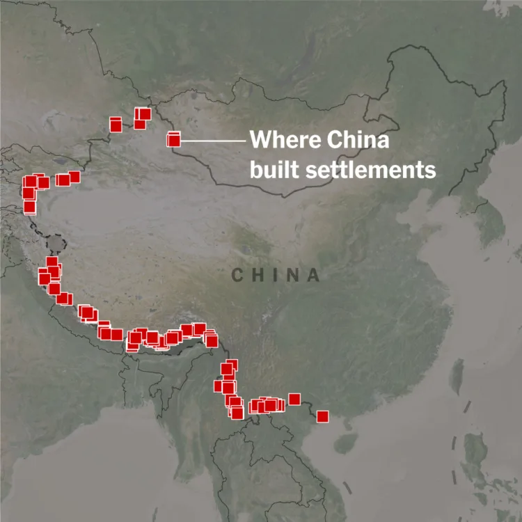 न्यूयॉर्क टाइम्स ने भारत—चीन सीमा पर नए 'उगे' गांवों के पूरे खाके पर बारीक नजर डाली है