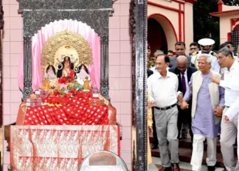 मोहम्मद यूनुस पहुंचे ढाकेश्वरी मंदिर