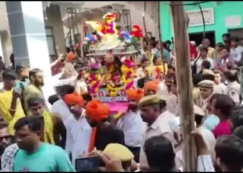 Ganesh procession Stone Pelting in Rajasthan Bhilwara