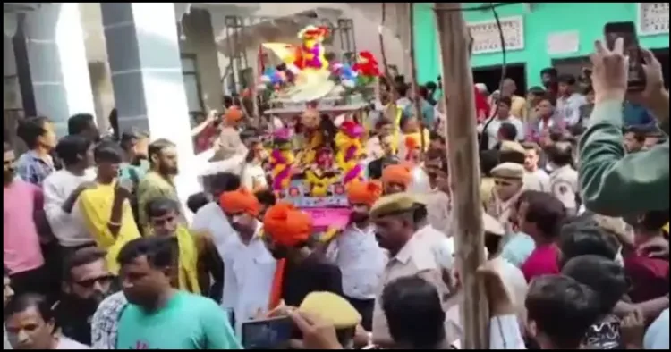 Ganesh procession Stone Pelting in Rajasthan Bhilwara