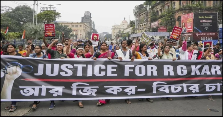 Kolkata rape case doctors protesting