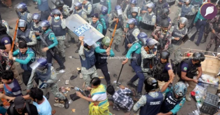 bangladesh hindu protest police crackdown