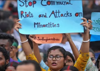 Sanatani Manch protest against atrocities of bangladeshi hindus