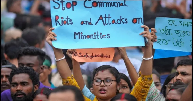 Sanatani Manch protest against atrocities of bangladeshi hindus