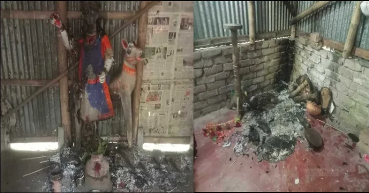 Bangladesh Islamist burnt hindu temple